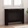  Radiátor fedezék Fekete tölgy 112 x 19 x 81,5 cm Faanyag