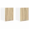  Függő szekrény Riga 2 pcs Sonoma tölgy és fehér 30 x 31 x 40 cm