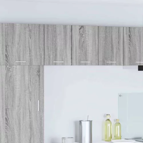  Függő szekrény polcokkal Riga 2 pcs Szürke Sonoma és fehér