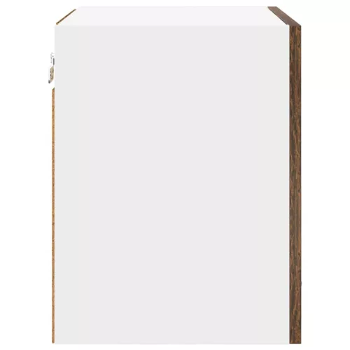  Függő szekrény polcokkal Riga 2 pcs Füstölt tölgy és fehér