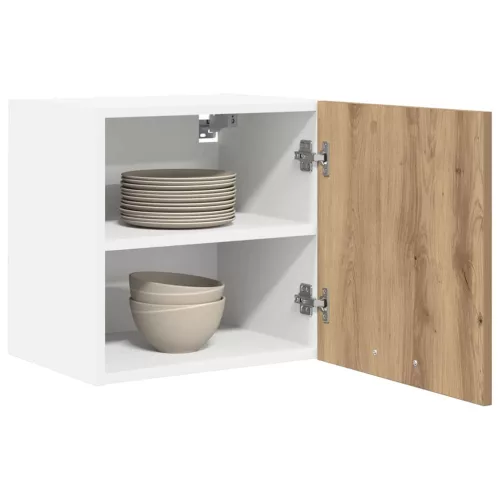  Függő szekrény polcokkal Riga 2 pcs Artisan tölgy és fehér