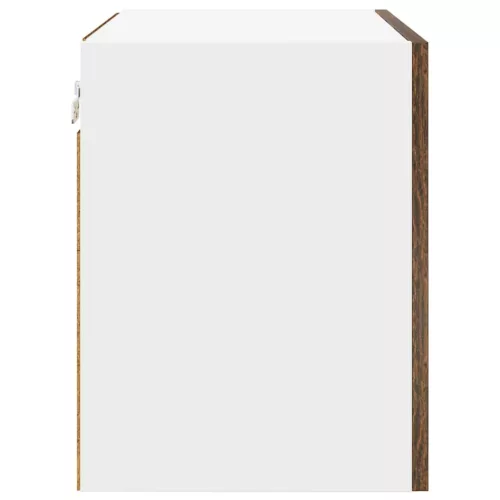  Függő szekrény polcokkal Riga 2 pcs Füstölt tölgy és fehér