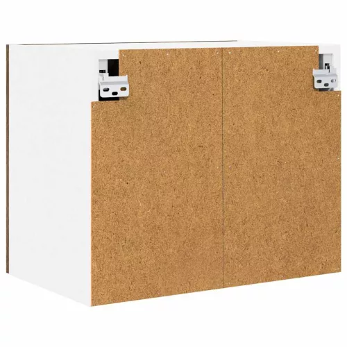  Függő szekrény polcokkal Riga 2 pcs Füstölt tölgy és fehér