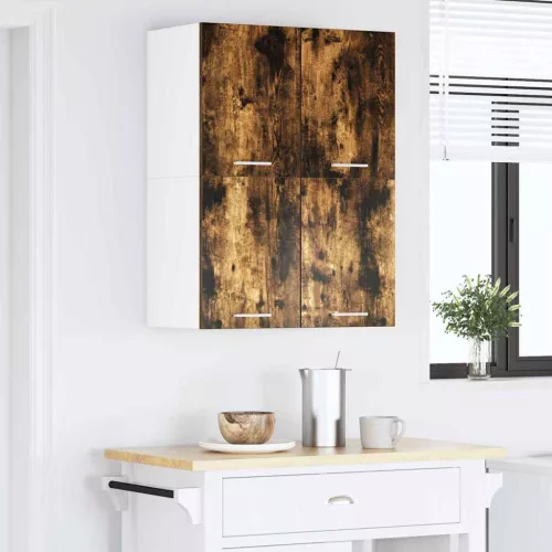  Függő szekrény Riga Füstölt tölgy és fehér 60 x 31 x 40 cm