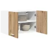  Függő szekrény polcokkal Riga 2 pcs Artisan tölgy és fehér