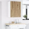  Függő szekrény polcokkal Riga 2 pcs Artisan tölgy és fehér
