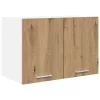  Függő szekrény polcokkal Riga 2 pcs Artisan tölgy és fehér