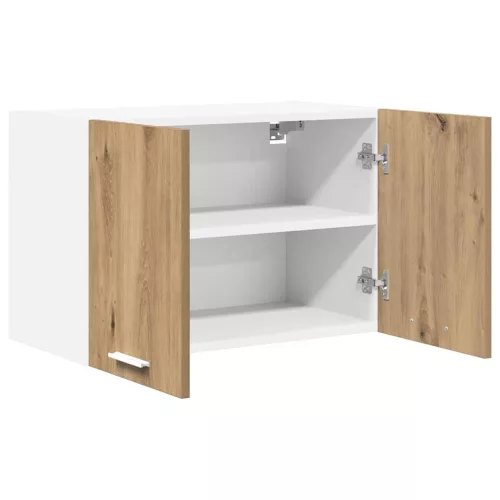  Függő szekrény polcokkal Riga 2 pcs Artisan tölgy és fehér