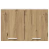  Függő szekrény polcokkal Riga 2 pcs Artisan tölgy és fehér