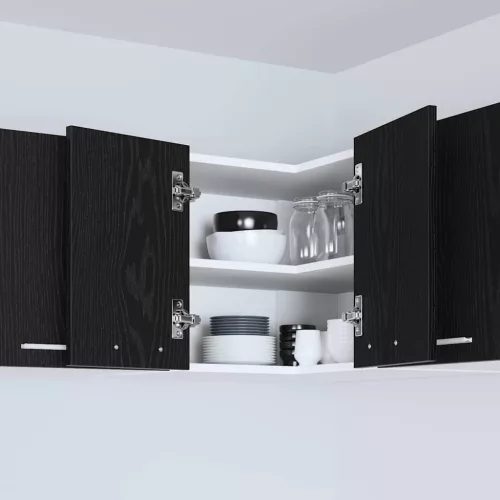  Függő szekrény Riga Fekete tölgy és fehér 57 x 57 x 40 cm