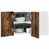  Függő szekrény Riga Füstölt tölgy és fehér 57 x 57 x 40 cm