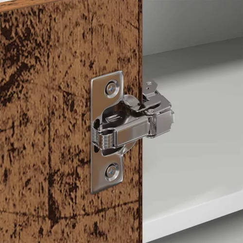  Függő szekrény Riga Régi fa és fehér 57 x 57 x 40 cm Faanyag