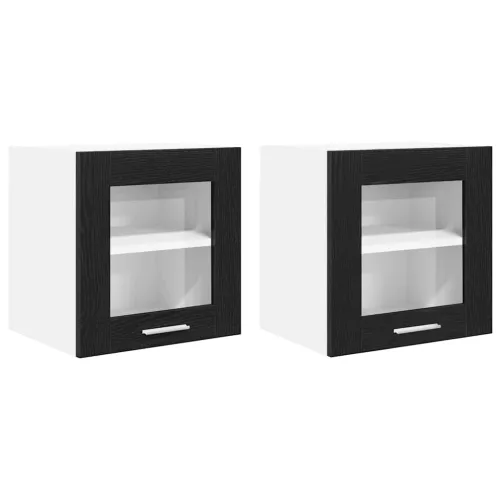  Függő szekrény Riga 2 pcs Fekete tölgy 40 x 31 x 40 cm Faanyag