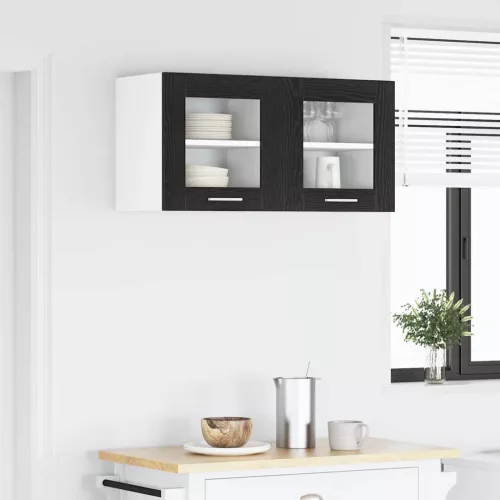  Függő szekrény Riga 2 pcs Fekete tölgy 40 x 31 x 40 cm Faanyag