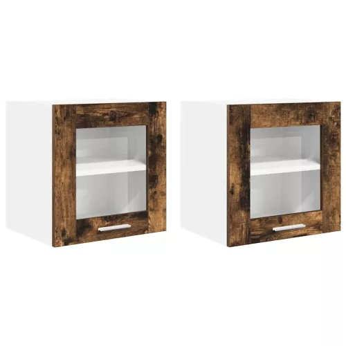  Függő szekrény Riga 2 pcs Füstölt tölgy 40 x 31 x 40 cm Faanyag