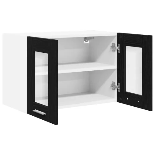  Függő szekrény Riga 2 pcs Fekete tölgy 60 x 31 x 40 cm Faanyag
