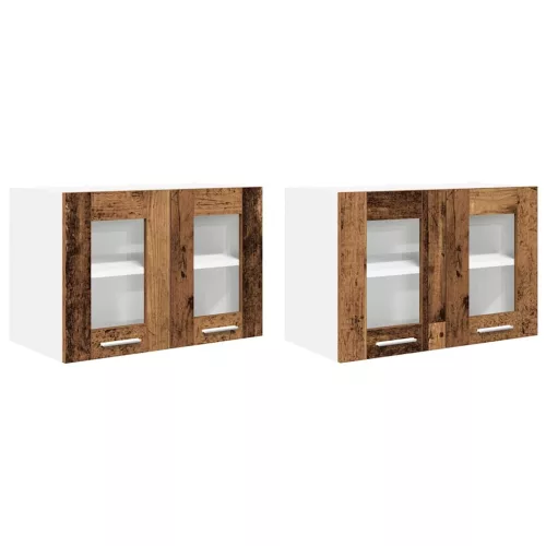  Függő szekrény Riga 2 pcs Öreg fa 60 x 31 x 40 cm Faanyag