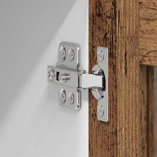  Függő szekrény Riga Régi fa és fehér 80 x 31 x 40 cm Faanyag