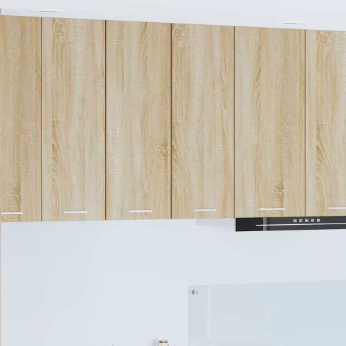  Függő szekrény Riga 2 pcs Sonoma tölgy és fehér 30 x 31 x 80 cm