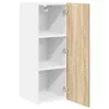  Függő szekrény Riga 2 pcs Sonoma tölgy és fehér 30 x 31 x 80 cm