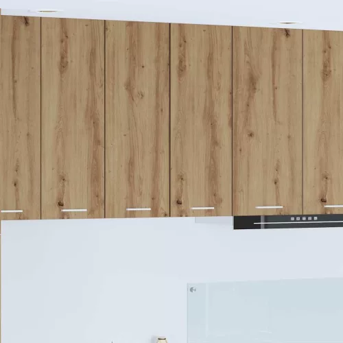  Függő szekrény polcokkal Riga 2 pcs Artisan tölgy és fehér