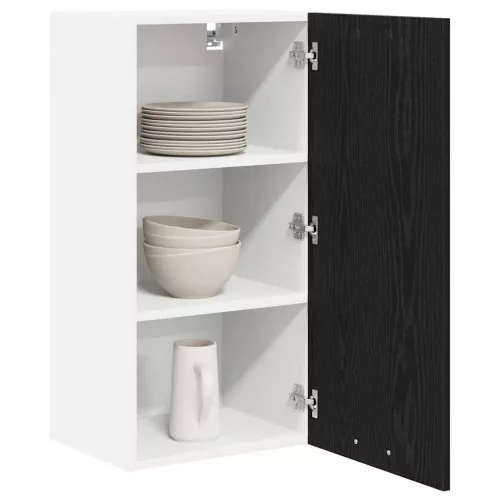  Függő szekrény Riga Fekete tölgy és fehér 40 x 31 x 80 cm