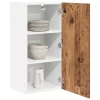  Függő szekrény Riga Régi fa és fehér 40 x 31 x 80 cm Faanyag