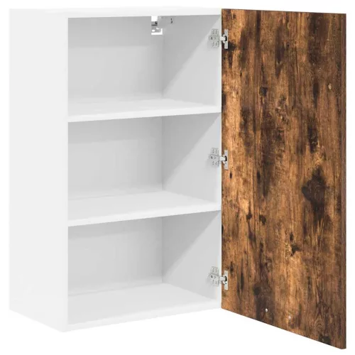  Függő szekrény Riga Füstölt tölgy és fehér 50 x 31 x 80 cm