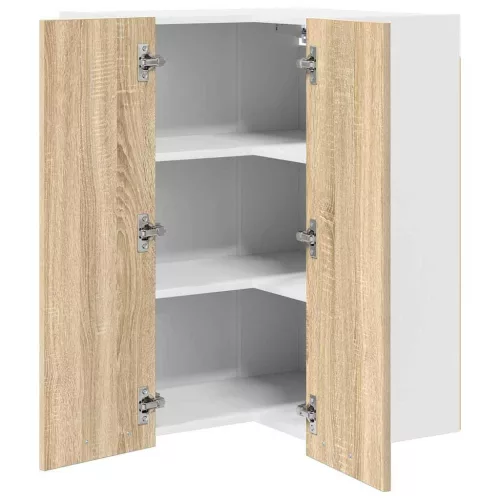  Függő szekrény Riga Sonoma tölgy és fehér 57 x 57 x 80 cm