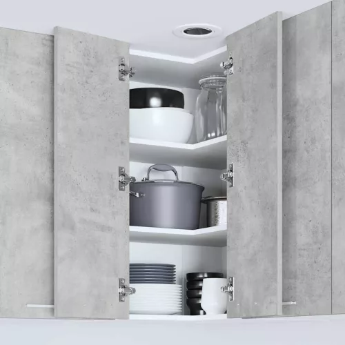  Függő szekrény Riga Beton szürke és fehér 57 x 57 x 80 cm