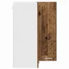  Függő szekrény Riga Régi fa és fehér 57 x 57 x 80 cm Faanyag