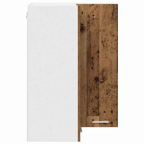  Függő szekrény Riga Régi fa és fehér 57 x 57 x 80 cm Faanyag