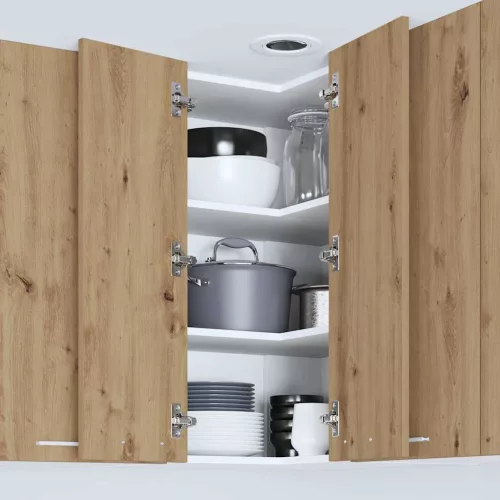  Függő szekrény Riga Artisan tölgy és fehér 57 x 57 x 80 cm