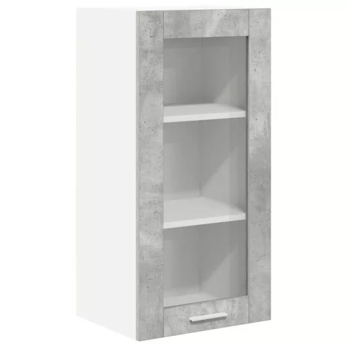  Függő szekrény tárolóval Beton Szürke 40 x 31 x 80 cm Faanyag