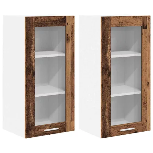  Függő szekrény Riga 2 pcs Öreg fa 40 x 31 x 80 cm Faanyag