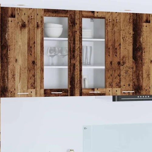  Függő szekrény polcokkal Riga Öreg fa 80 x 31 x 80 cm Faanyag