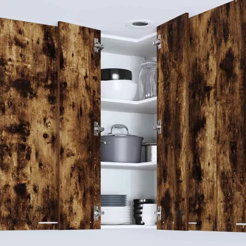  Függő szekrény Riga Sonoma tölgy és fehér 57 x 57 x 100 cm