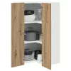  Függő szekrény Riga Sonoma tölgy és fehér 57 x 57 x 100 cm