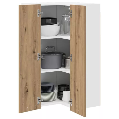  Függő szekrény Riga Sonoma tölgy és fehér 57 x 57 x 100 cm