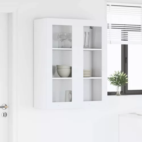  Függő szekrény polcokkal Riga Fehér 80 x 31 x 100 cm Faanyag