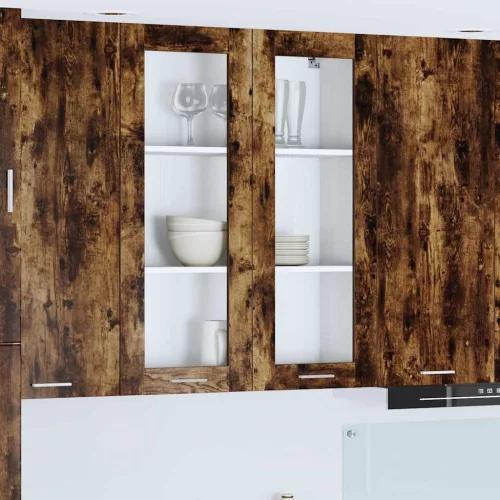  Függő szekrény Riga Füstölt tölgy 80 x 31 x 100 cm Faanyag