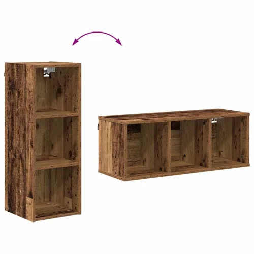  Függő szekrény polcokkal Riga Öreg fa 30 x 29,5 x 80 cm Faanyag