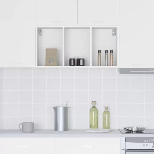  Függő szekrény polcokkal Riga Fehér 40 x 29,5 x 80 cm Faanyag