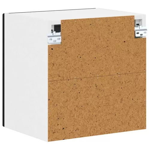  Fali konyhaszekrény polcokkal Fekete 40 x 31 x 40 cm Faanyag