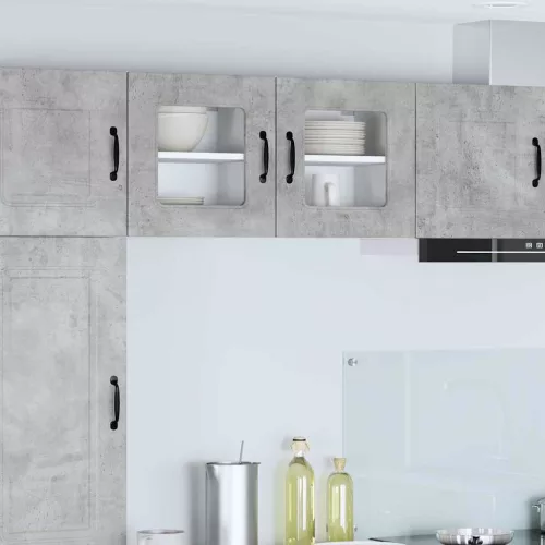  Fali konyhaszekrény 2 pcs Beton Szürke 40 x 31 x 40 cm Faanyag