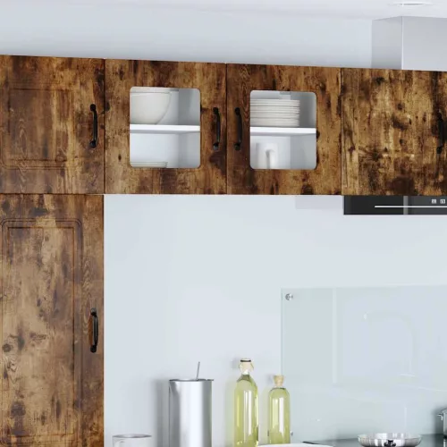  Fali konyhaszekrény 2 pcs Füstölt tölgy 40 x 31 x 40 cm Faanyag