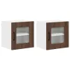  Fali konyhaszekrény 2 pcs Barna Tölgy 40 x 31 x 40 cm Faanyag