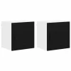  Fali konyhaszekrény 2 pcs Fekete 40 x 31 x 40 cm Faanyag