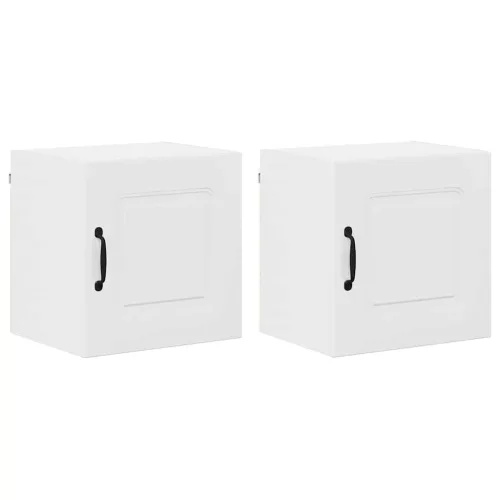  Fali konyhaszekrény 2 pcs Magas Fényű Fehér 40 x 31 x 40 cm