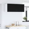  Fali konyhaszekrény 2 pcs Fekete 50 x 31 x 40 cm Faanyag